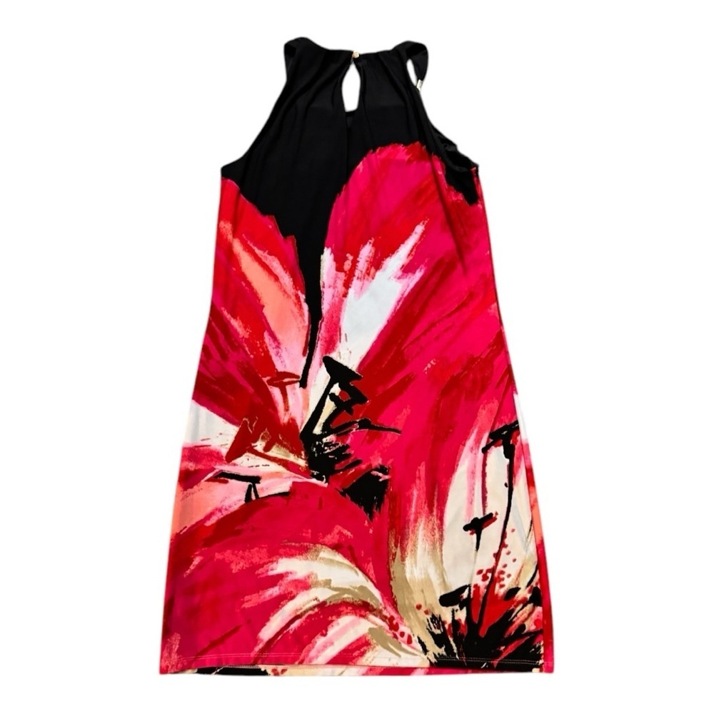 WHBM Floral Halter Dress - Red and Black - Picture 2 of 7